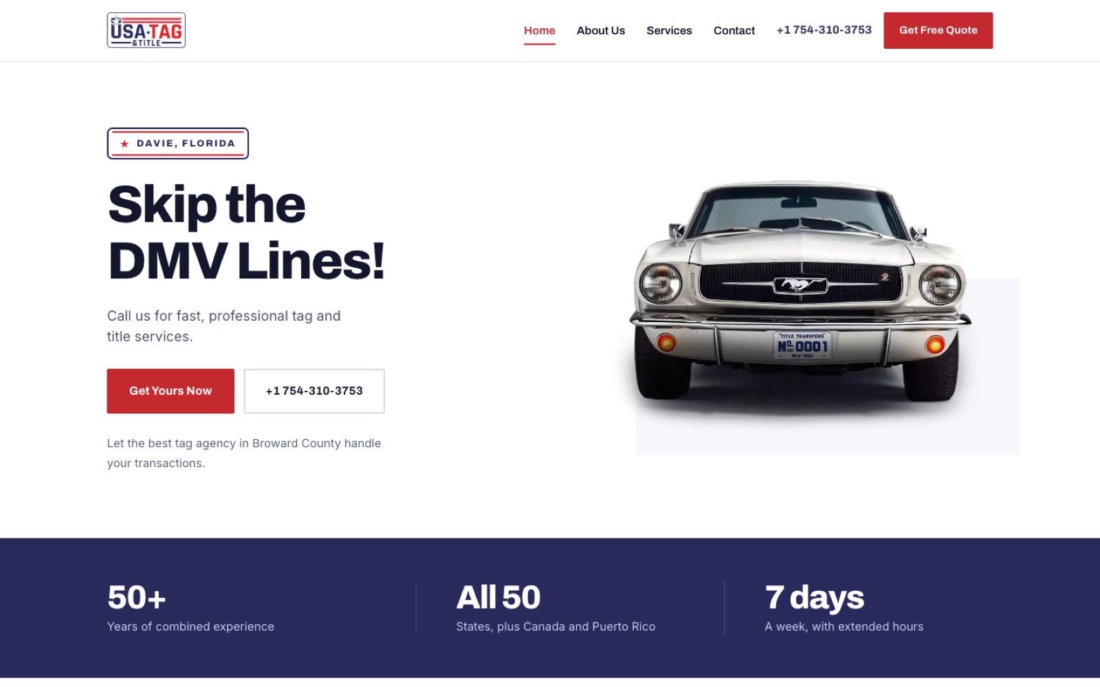 Screenshot of the current usatng.com home page